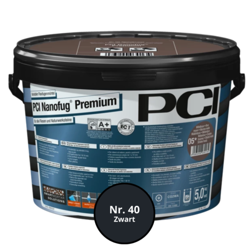 Voegsel PCI Nanofug Premium emmer 5kg nr.40 Zwart - Afbeelding 2