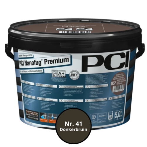 Voegsel PCI Nanofug Premium emmer 5kg nr.41 Donkerbruin - Afbeelding 2